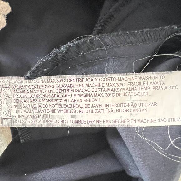 ZARA Off-Shoulder Boho Blue Shift Crochet Hem Dress Size S - Picture 10 of 11